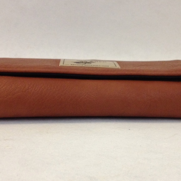 BHPC Wallet Beverly Hills Polo Club Cognac Brown Tri-Fold Clutch Billfold Logo - Picture 6 of 8